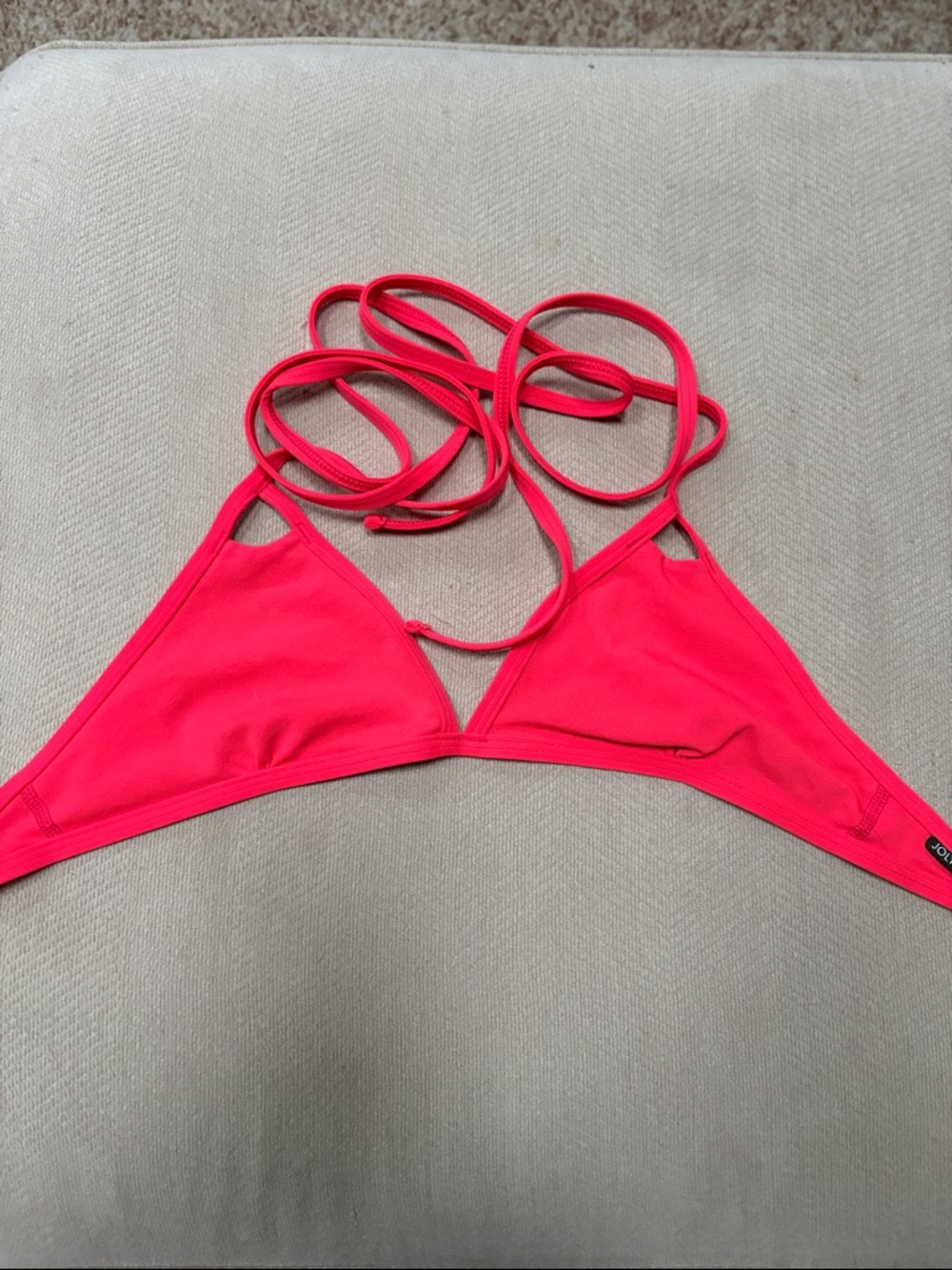 Jolyn Clothing Hot Pink Triangle Bikini Top